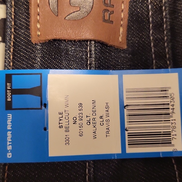 GStar Raw 3301 bootcut Size 27 Blue Dark Wash - Picture 10 of 10
